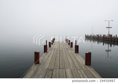 Morning fog, east, Akan Lake 19450997