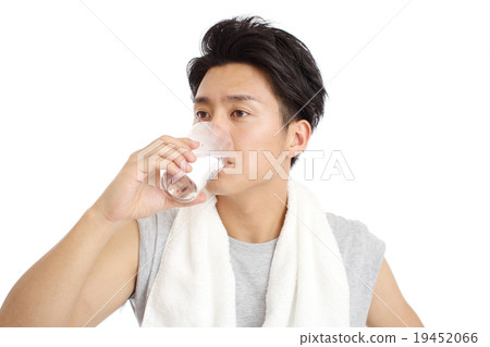 Men drinking mineral water 19452066