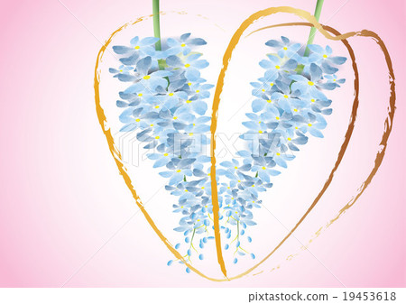 Delphinium flower blue color ,vector  19453618