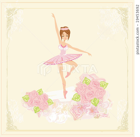 Beautiful ballerina - abstract card 19453692