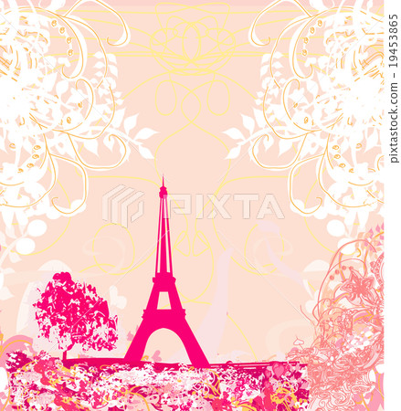 vintage retro Eiffel card 19453865
