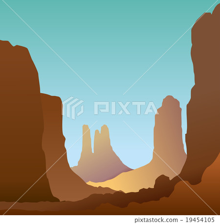 Minimalistic landscape of the canyon Minimalistic landscape of the canyon 19454105