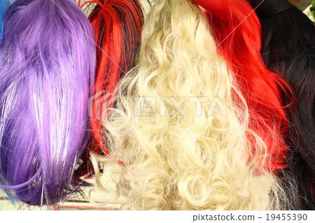 Colorful wigs for camouflage for carnival 19455390