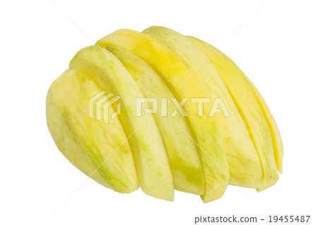 A piece of mango isolated on white background A piece of mango isolated on white background 19455487
