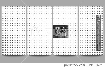 Set of modern vector flyers. Halftone background 19459674