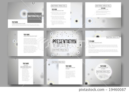 Set of 9 vector templates for presentation slides - Stock Illustration ...