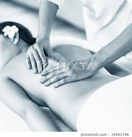 Woman enjoying massage. Woman enjoying massage. 19462596