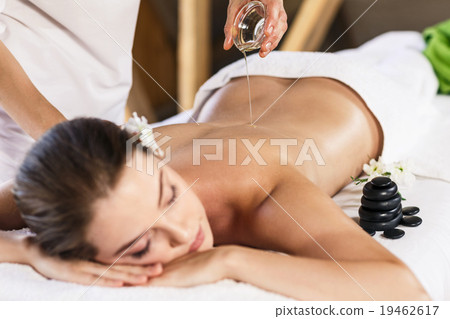 Woman enjoying massage. 19462617