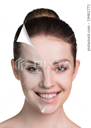 Young woman skin care concept. Young woman skin care concept. 19462771