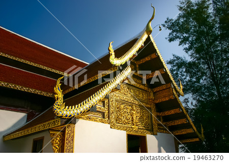 Buddhist Temple with Thai Northern Style Art Buddhist Temple with Thai Northern Style Art 19463270