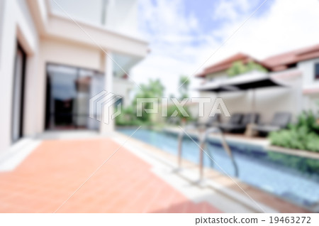 Blurred / Defocussed of a private swimming p Blurred / Defocussed of a private swimming p 19463272
