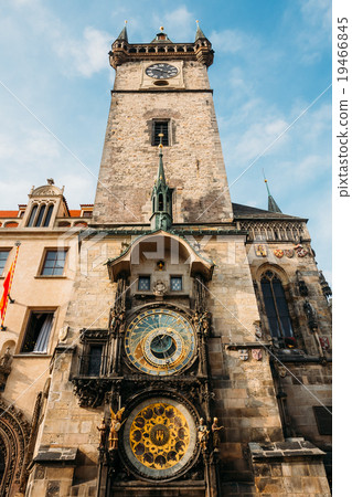 Tower of town hall in Prague, Czech Republic. Tower of town hall in Prague, Czech Republic. 19466845