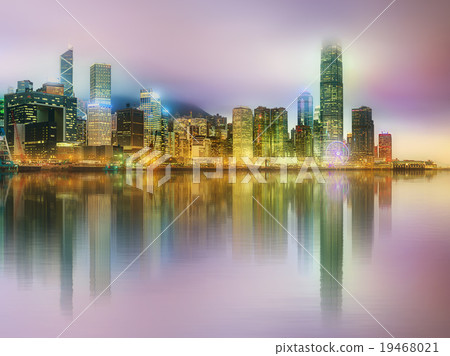 Panorama of Hong Kong and Financial district 19468021