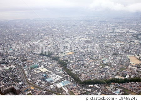 Hyogo prefecture Itami city, Amagasaki city area seen from the sky 19468243