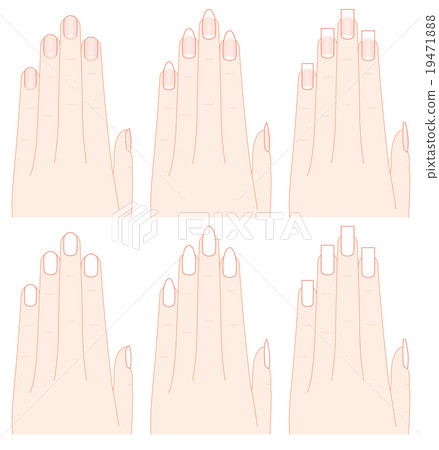 Stock Illustration: nail, nails, hand