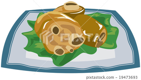 Tebichi在盤子上的圖像插圖 19473693