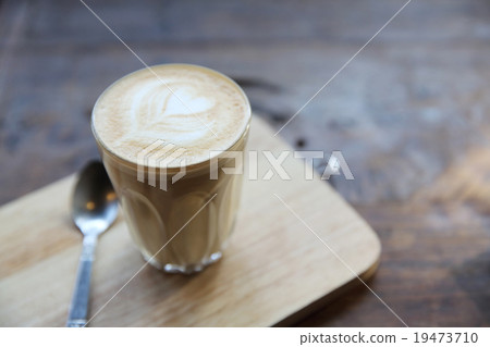coffee on wood background 19473710
