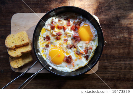 fried egg stuff with hot pan fried egg stuff with hot pan 19473859