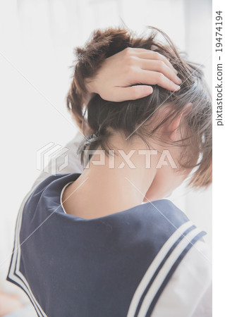 asian girl student in school uniform asian girl student in school uniform 19474194