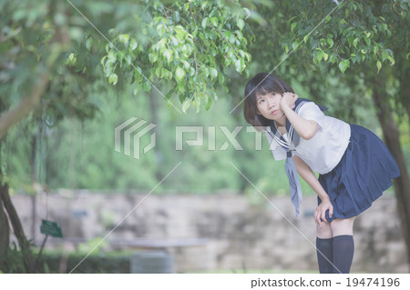 asian girl student in school uniform asian girl student in school uniform 19474196
