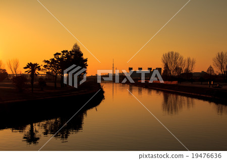 Early morning Arakawa riverbed Saitama ken Kawaguchi Early morning Arakawa riverbed Saitama ken Kawaguchi 19476636
