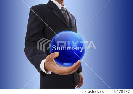 Businessman with summary word 19478177