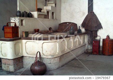 Chinese traditional style kitchen 19479367