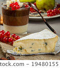 Blue cheese, layered chocolate dessert in glass 19480155