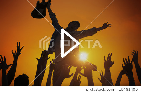 Play Start Button Multimedia Concept 19481409