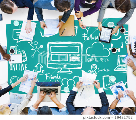 Social Media Social Networking Technology Connection Concept 19481792