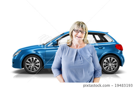Car Vehicle Hatchback Transportation 3D Illustration Concept 19483193