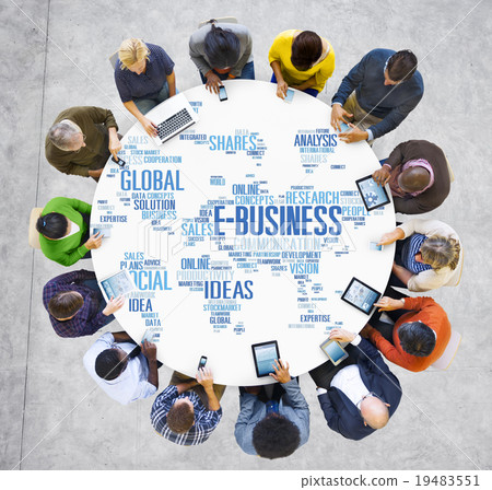 E-Business Global Business Commerce Online World Concept 19483551