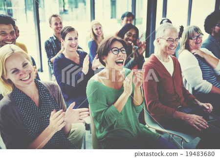 Stock Photo: Group of People Audience Seminar Enjoyment Concept