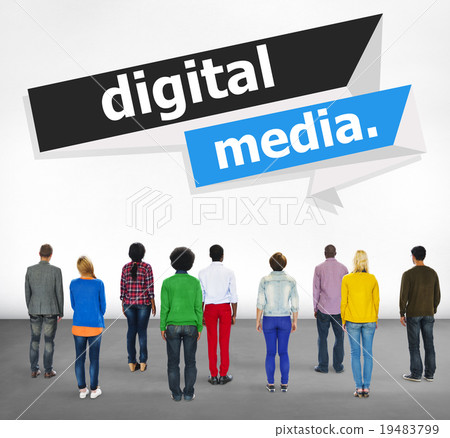 Digital Media Content Share Technology Concept 19483799