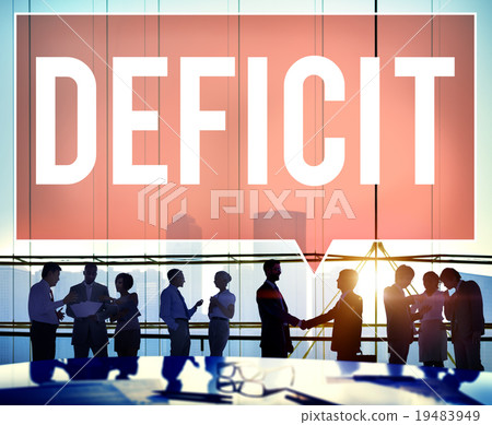 Deficit Risk Loss Deduct Recession Concept 19483949