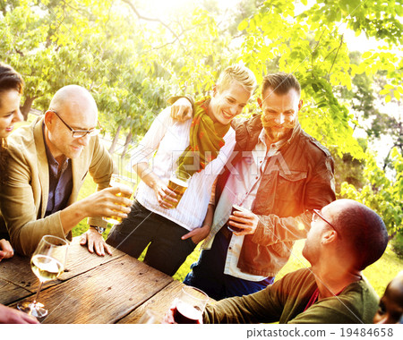 Friend Celebrate Party Picnic Joyful Lifestyle Drinking Concept Friend Celebrate Party Picnic Joyful Lifestyle Drinking Concept 19484658
