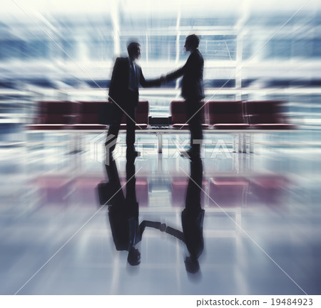 Businessmen Talking Business Airport Deal Concept Businessmen Talking Business Airport Deal Concept 19484923