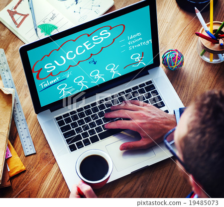 Success Thought Bubble Stick People Concept 19485073