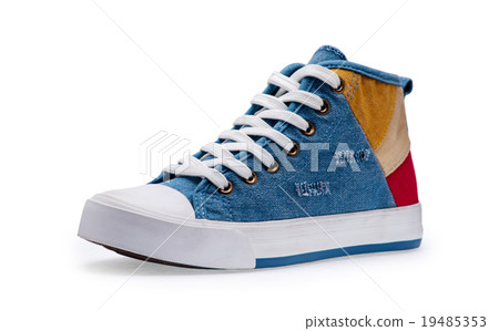 Single of blue gumshoes with shoelace Single of blue gumshoes with shoelace 19485353