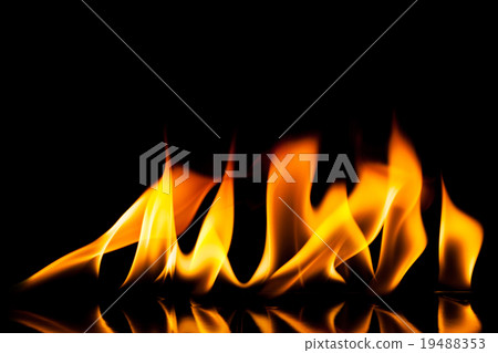 Fire on a black background. Fire on a black background. 19488353