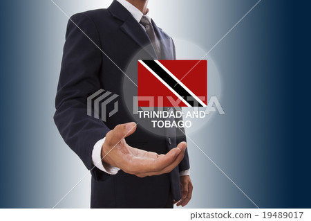 Businessman hand showing Trinidad and Tobago Flag Businessman hand showing Trinidad and Tobago Flag 19489017