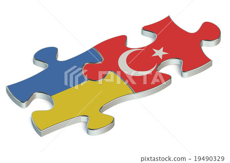 Turkey and Ukraine puzzles from flags Turkey and Ukraine puzzles from flags 19490329