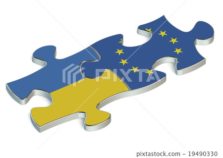 Ukraine and EU puzzles from flags Ukraine and EU puzzles from flags 19490330