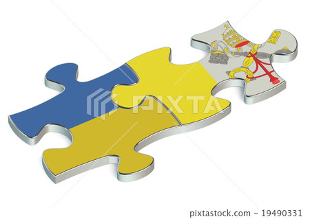 Vatican and Ukraine puzzles from flags Vatican and Ukraine puzzles from flags 19490331