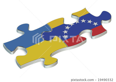 Venezuela and Ukraine puzzles from flags 19490332