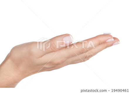 Contact Lens on finger Contact Lens on finger 19490461