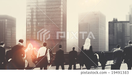 Commuter Business People Cityscape Corporate Travel Concept Commuter Business People Cityscape Corporate Travel Concept 19491383