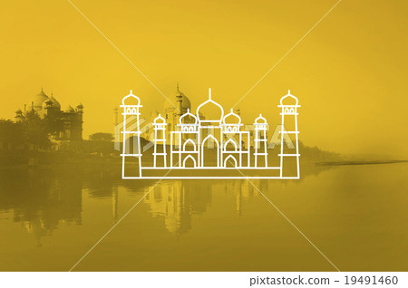 Taj Mahal India Seven Wonders Travel Tourism Vacation Concept 19491460