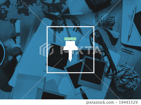 Business Working Thumbtack Pinned Note Office 19491529