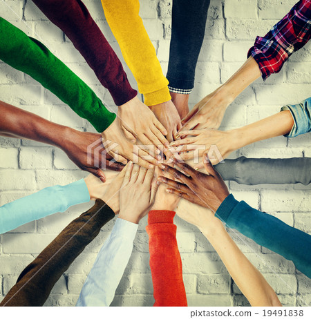 Group of Human Hands Holding Together Concept 19491838